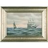 Image 1 : Johan Neumann- Maritime Oil Painting  #1497798