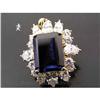 Image 1 : RHJ Synthetic Sapphire & CZ Pendant #1497816