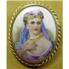 Image 1 : HAND PNTD. PORCELAIN  - LIMOGES LARGE BROOCH #1497889