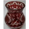 Image 1 : VICTORIAN RUBY GLASS ETCHED VASE #1497896