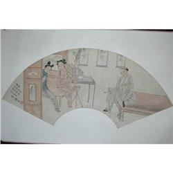 20th Century Chinese Fan Painting #1497989