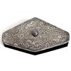 Image 1 : Silver Hunt Scene & Black Glass Make Up Compact#1498093