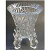 Image 1 : Clear Pressed Glass Patterned Rocket Vase #1498182