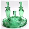Image 1 : NMV Green Depression Glass Perfume Bottle Set #1498200
