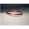 Image 1 : 14K Pink Rose Gold Diamond Cut Bangle Bracelet #1498429