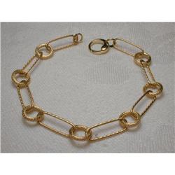 Rare Estate 14K YG Solid Gold Designer Bracelet#1498459