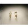 Image 1 : 14K YG Gold 1 CT Diamond Huggie Hoop Earrings #1498489