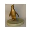 Image 1 : Gilt Bronze Penguin Statue Onyx Base Sculpture #1498794