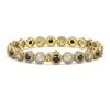 Image 2 : 10.39 ctw Black & Diamond Micro Pave Bracelet 18K Yellow Gold - REF-635A6N