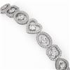 Image 3 : 9 ctw Diamond Designer Bracelet 18K White Gold - REF-907F2M