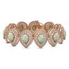 46.44 ctw Certified Opal & Diamond Victorian Bracelet 14K Rose Gold - REF-1468X4A