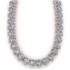Image 2 : 80 ctw 3 Prong Diamond Riviera Necklace 18K Rose Gold - REF-33450H2R