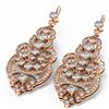 Image 3 : 3.9 ctw Diamond Earrings 18K Rose Gold - REF-367M3G