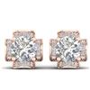 1.85 ctw VS/SI Diamond Art Deco Stud Earrings 14k Rose Gold - REF-210Y2X