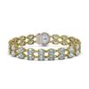 Image 3 : 20.47 ctw Aquamarine & Diamond Bracelet 14K Yellow Gold - REF-336Y4X