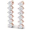 Image 2 : 6 ctw Certified SI/I Diamond Earrings 18K Rose Gold - REF-675M2G