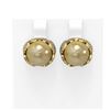 Image 1 : 2.07 ctw Diamond & Pearl Earrings 18K Yellow Gold - REF-224N2F