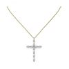 Image 2 : 2 ctw Marquise Diamond Designer Cross Necklace 18K Yellow Gold - REF-228Y2X