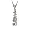 Image 2 : 1.2 ctw Diamond Designer Necklace 18K White Gold - REF-155G8W
