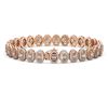 Image 2 : 12.2 ctw Oval Cut Diamond Micro Pave Bracelet 18K Rose Gold - REF-1025M8G