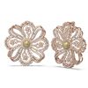 Image 2 : 9 ctw Diamond & Pearl Earrings 18K Rose Gold - REF-801X8A