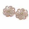 Image 3 : 9 ctw Diamond & Pearl Earrings 18K Rose Gold - REF-801X8A
