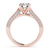 Image 2 : 1.1 ctw Certified VS/SI Diamond Ring 18k Rose Gold - REF-114X3A