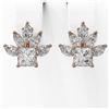 Image 2 : 1.75 ctw Princess Cut Diamond Designer Earrings 18K Rose Gold - REF-168H8R