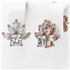 Image 3 : 1.75 ctw Princess Cut Diamond Designer Earrings 18K Rose Gold - REF-168H8R