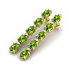 Image 1 : 15.47 ctw Peridot & VS/SI Certified Diamond Earrings 10k Yellow Gold - REF-107N5F