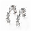 Image 1 : 4.2 ctw Mix Cut Diamonds Designer Earrings 18K White Gold - REF-715F5M