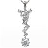 Image 1 : 2.2 ctw Diamond Designer Necklace 18K White Gold - REF-429H5R