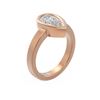 Image 1 : 2 ctw Pear Diamond Ring 18K Rose Gold - REF-853R2K