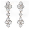 Image 2 : 2.34 ctw Diamond Designer Earrings 18K Rose Gold - REF-223K8Y