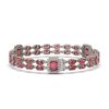 Image 2 : 17.79 ctw Tourmaline & Diamond Bracelet 14K White Gold - REF-305W3H