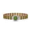 Image 1 : 28.56 ctw Tourmaline & Diamond Bracelet 14K Rose Gold - REF-404A8N