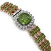 Image 2 : 28.56 ctw Tourmaline & Diamond Bracelet 14K Rose Gold - REF-404A8N