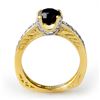 Image 2 : 1.85 ctw VS Black & White Diamond Ring 14k Yellow Gold - REF-92A2N