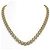 Image 1 : 24.4 ctw Cushion Cut Diamond Micro Pave Necklace 18K Yellow Gold - REF-2062M2G