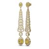 Image 2 : 7.74 ctw Canary Citrine & Diamond Earrings 18K Yellow Gold - REF-405H5R