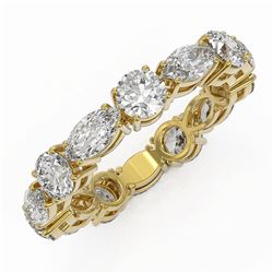 3.64 ctw Diamond Designer Eternity Ring 18K Yellow Gold - REF-502F9M