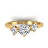 Image 1 : 1.25 ctw Certified VS/SI Diamond Solitaire 3 Stone Ring 14k Yellow Gold - REF-201M3G