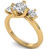 Image 2 : 1.25 ctw Certified VS/SI Diamond Solitaire 3 Stone Ring 14k Yellow Gold - REF-201M3G