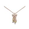 Image 1 : 1.52 ctw Diamond & Pearl Necklace 18K Rose Gold - REF-235X6A