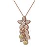 Image 3 : 1.52 ctw Diamond & Pearl Necklace 18K Rose Gold - REF-235X6A