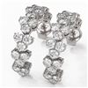 Image 1 : 3 ctw Diamond Designer Earrings 18K White Gold - REF-174Y3X