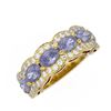 Image 3 : 4.73 ctw Tanzanite & Diamond Ring 18K Yellow Gold - REF-139K3Y