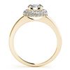 Image 2 : 1 ctw Certified VS/SI Diamond Halo Ring 18k Yellow Gold - REF-139M2G