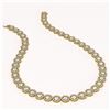 Image 2 : 35.32 ctw Diamond Micro Pave Necklace 18K Yellow Gold - REF-4132M4G