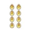 Image 1 : 7.48 ctw Fancy Citrine & Diamond Micro Pave Halo Earrings 10k Yellow Gold - REF-152N8F